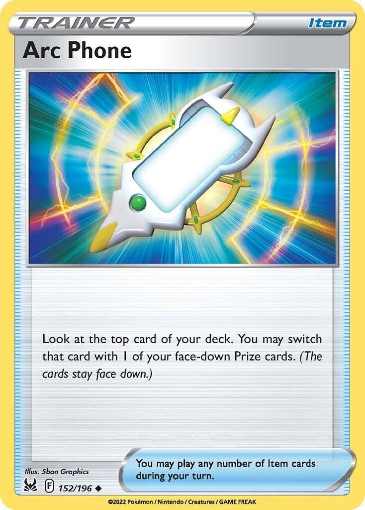 152/196 - Arc Phone Reverse Holo - Lost Origin - Pokemon TCG