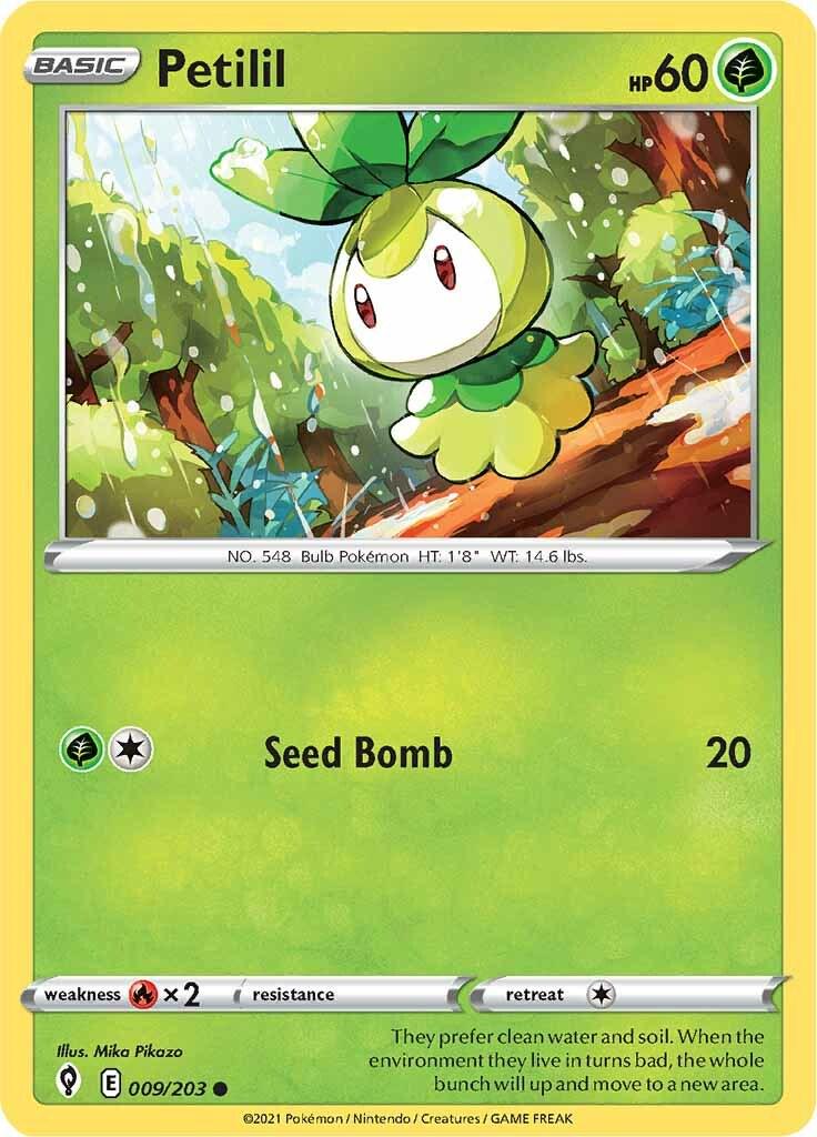 009/203 - Petilil Reverse Holo - Evolving Skies - Pokemon TCG