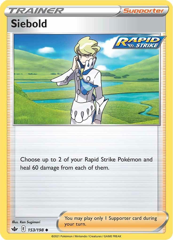 153/198 - Siebold Reverse Holo - Chilling Reign - Pokemon TCG