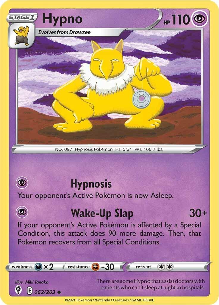 062/203 - Hypno Reverse Holo - Evolving Skies - Pokemon TCG