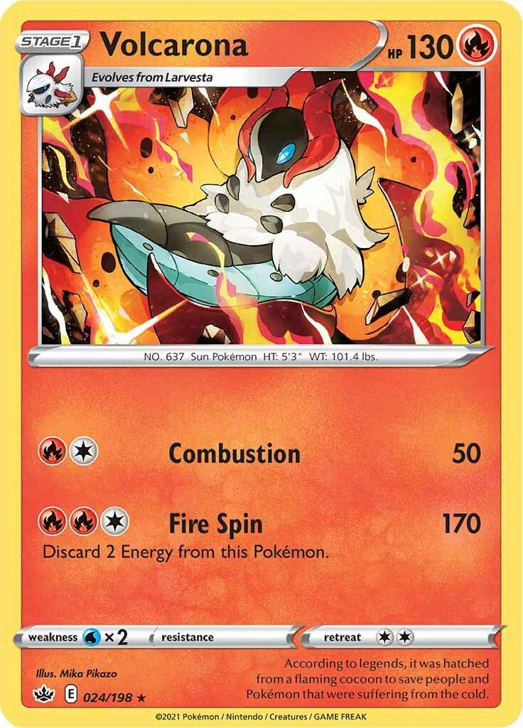 024/198 - Volcarona Reverse Holo - Chilling Reign - Pokemon TCG