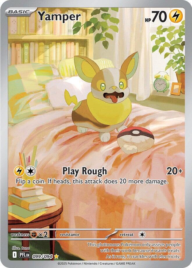 099/094 - Yamper Illustration Rare - Phantasmal Flames - Pokemon TCG