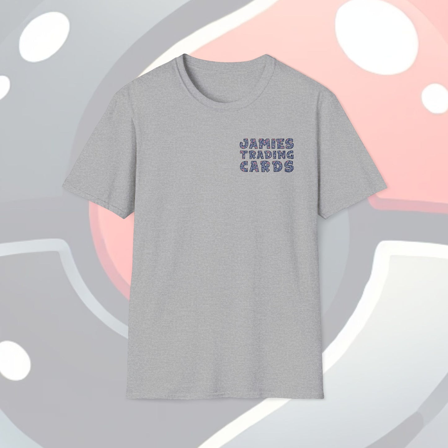 Jamie’s Trading Cards Official Text Pocket Logo Adults Unisex Tee - Jamie's Trading Cards