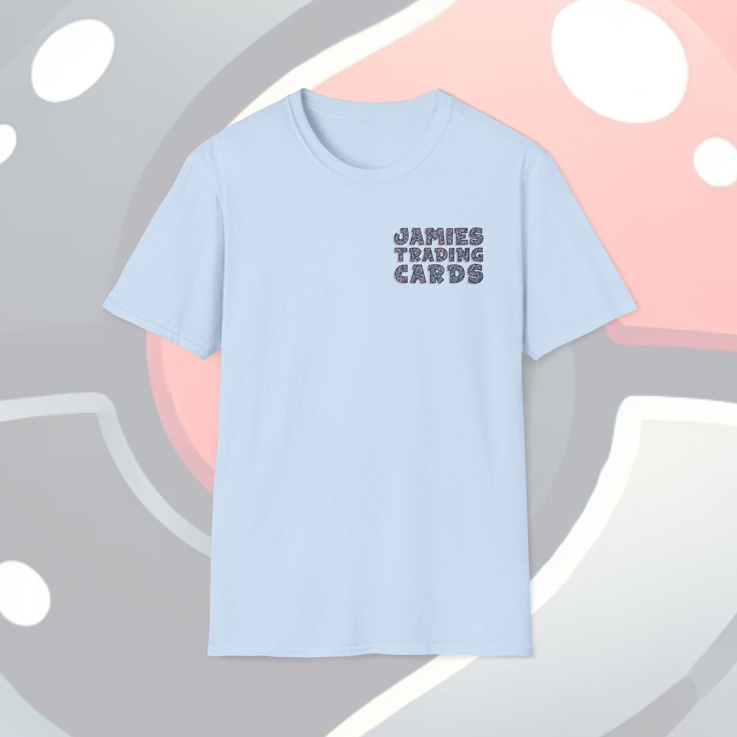 Jamie’s Trading Cards Official Text Pocket Logo Adults Unisex Tee - Jamie's Trading Cards