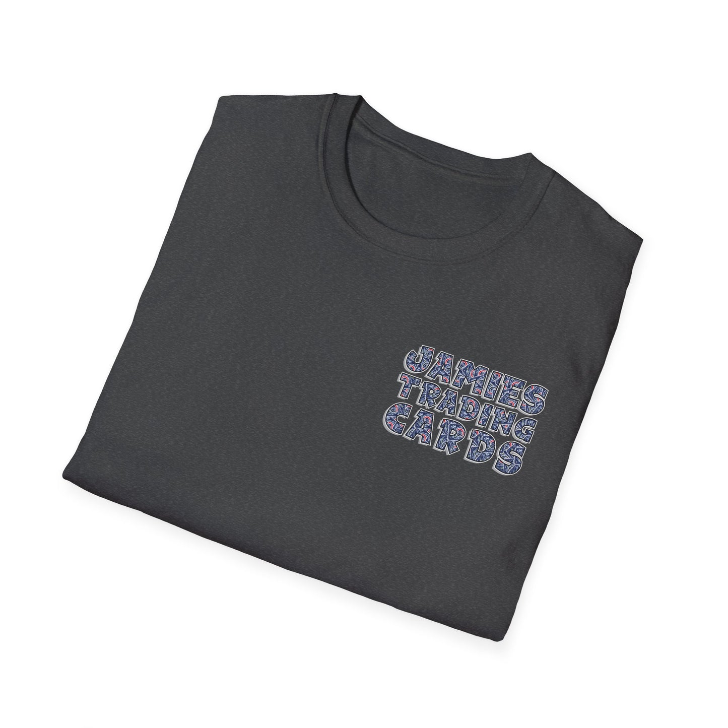 Jamie’s Trading Cards Official Text Pocket Logo Adults Unisex Tee - Jamie's Trading Cards