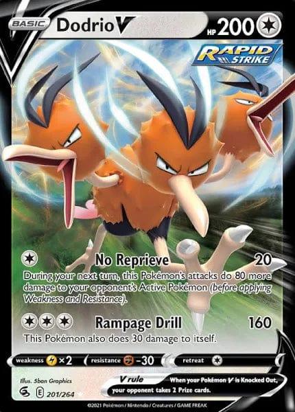201/264 - Dodrio V - Fusion Strike - Pokemon TCG - JamiesTradingCards