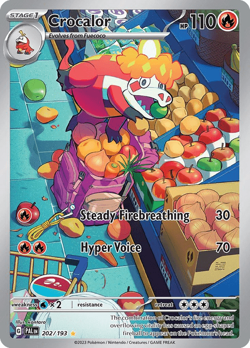 202/193 - Crocalor Illustration Rare - Paldea Evolved - Pokemon TCG - JamiesTradingCards