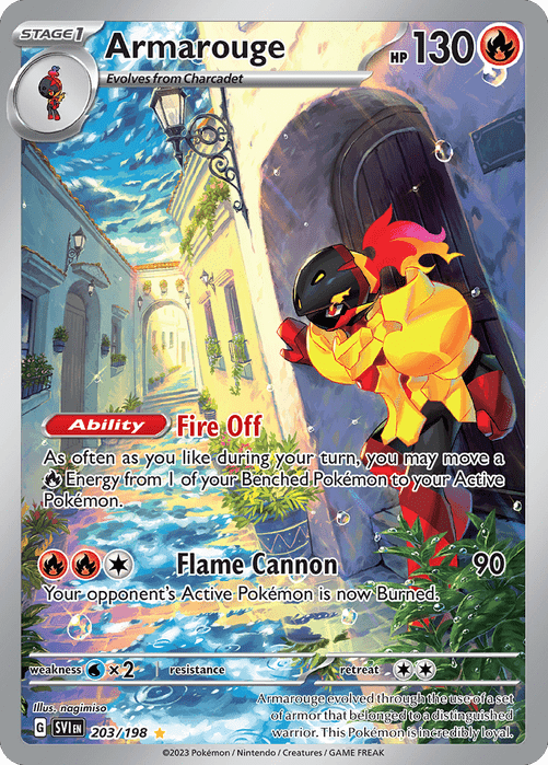 203/198 - Armarouge Illustration Rare - Scarlet & Violet - Pokemon TCG - JamiesTradingCards