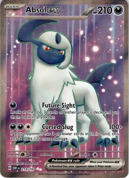 214/197 - Absol Ex Full Art - Obsidian Flames - Pokemon TCG - JamiesTradingCards