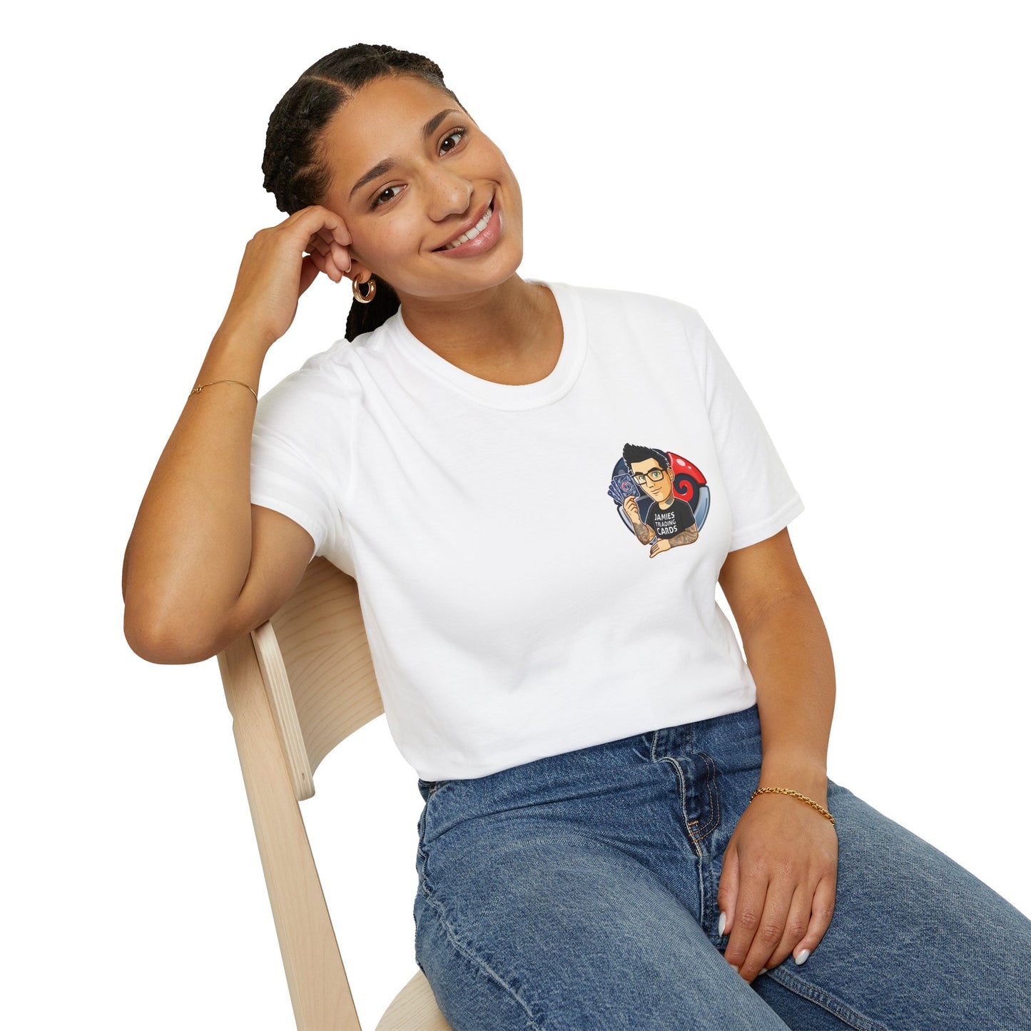 Jamie’s Trading Cards Official Pocket Logo Adults Unisex Tee - Jamie's Trading Cards
