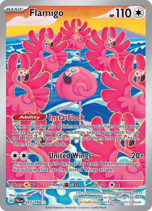 227/193 - Flamigo Illustration Rare - Paldea Evolved - Pokemon TCG - JamiesTradingCards
