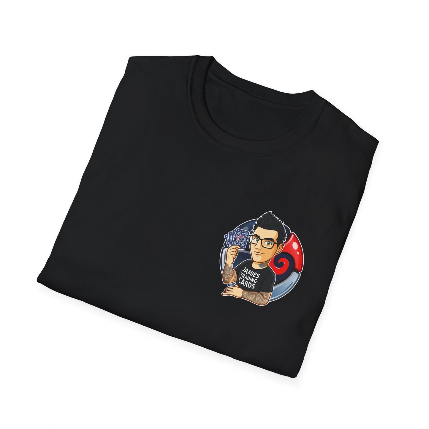 Jamie’s Trading Cards Official Pocket Logo Adults Unisex Tee - Jamie's Trading Cards