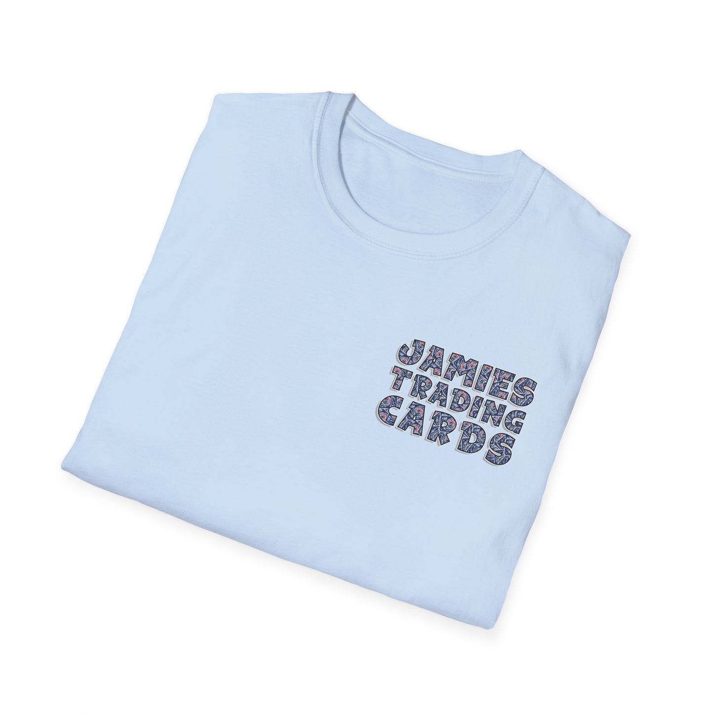 Jamie’s Trading Cards Official Text Pocket Logo Adults Unisex Tee - Jamie's Trading Cards