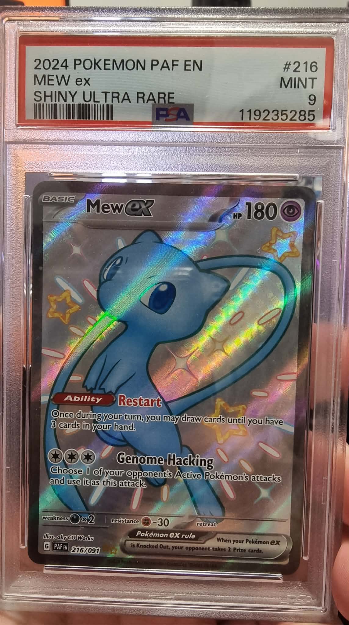 216/091 - PSA 9 Mew Ex - Paldean Fates - Pokemon TCG