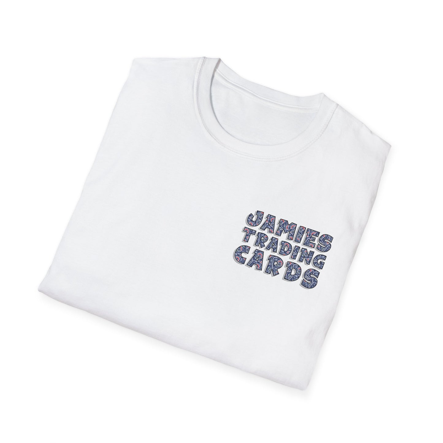Jamie’s Trading Cards Official Text Pocket Logo Adults Unisex Tee - Jamie's Trading Cards