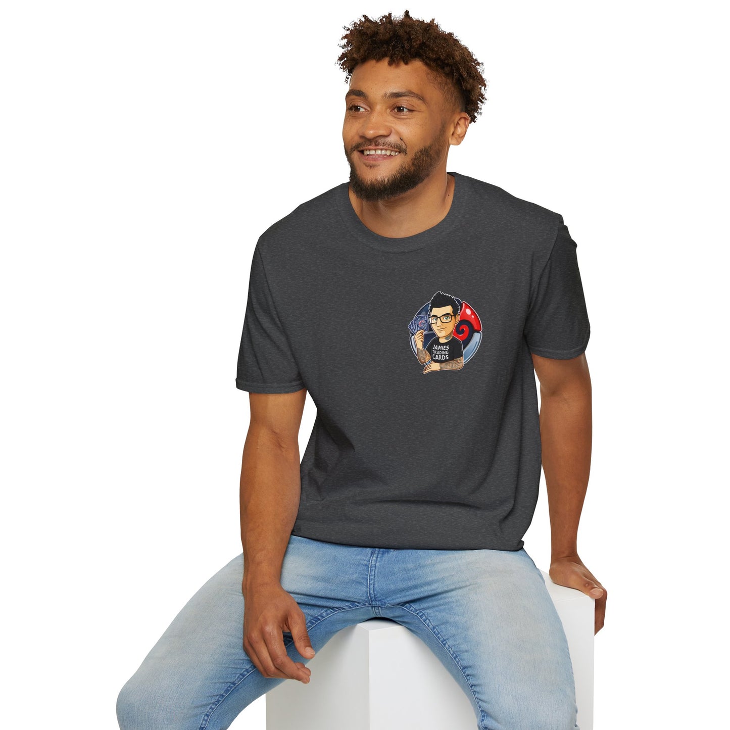 Jamie’s Trading Cards Official Pocket Logo Adults Unisex Tee - Jamie's Trading Cards