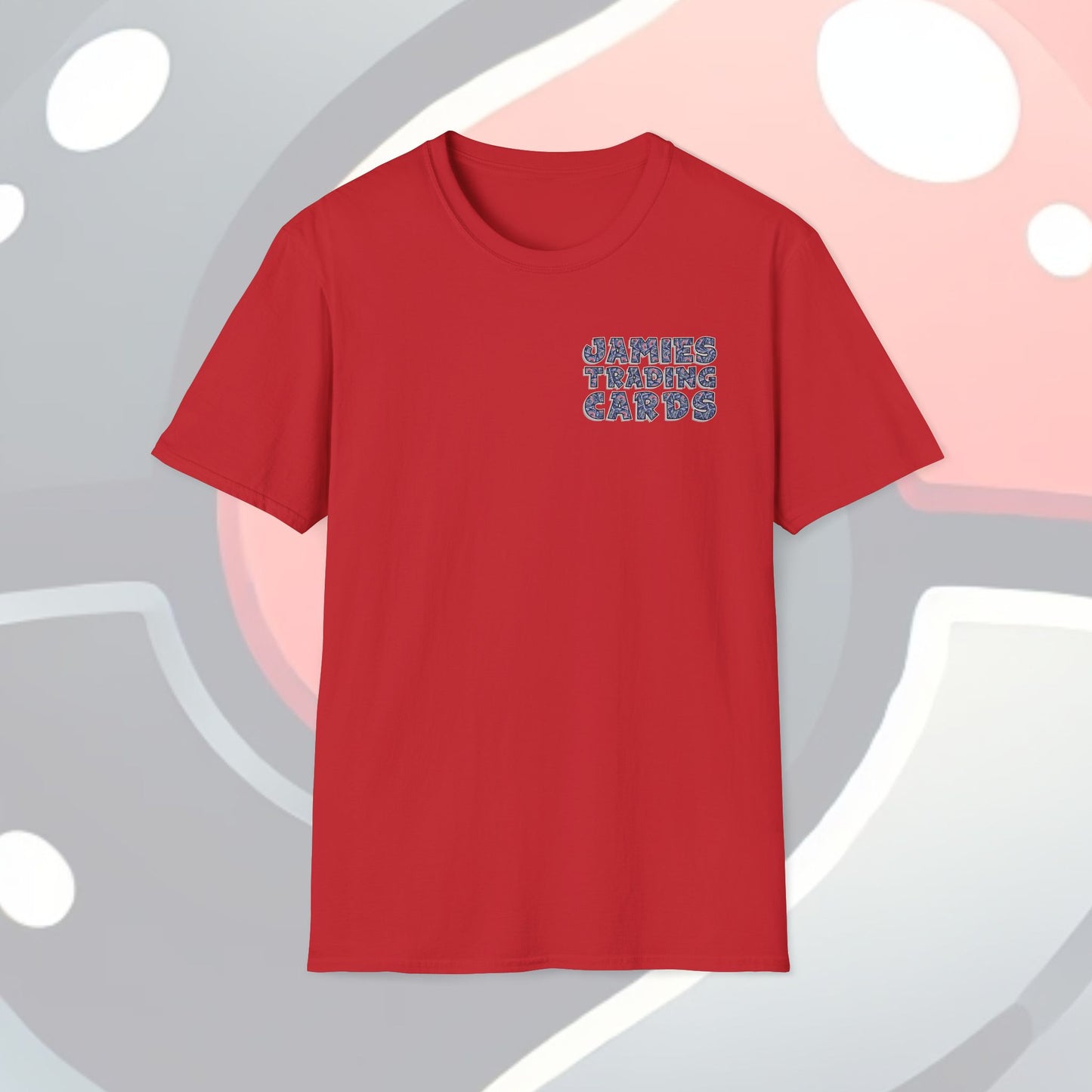 Jamie’s Trading Cards Official Text Pocket Logo Adults Unisex Tee - Jamie's Trading Cards