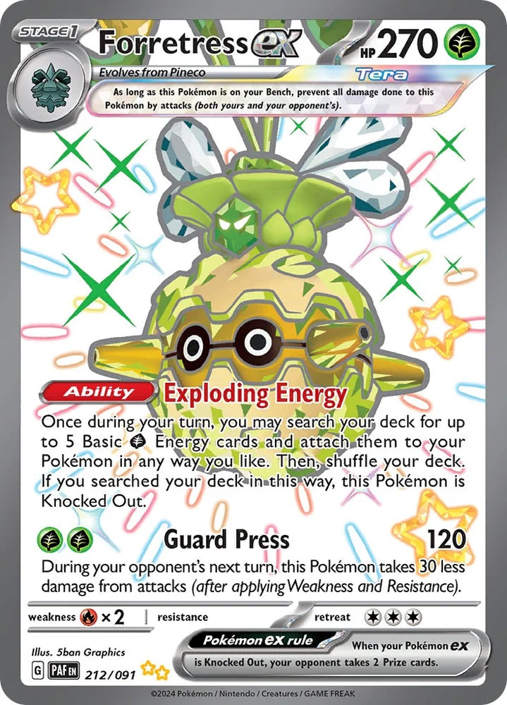 212/091 - Forretress Ex - Paldean Fates - Pokemon TCG
