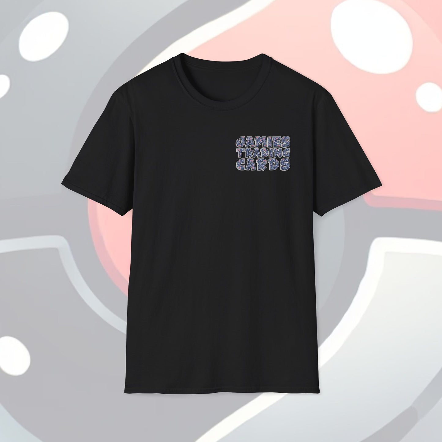 Jamie’s Trading Cards Official Text Pocket Logo Adults Unisex Tee - Jamie's Trading Cards