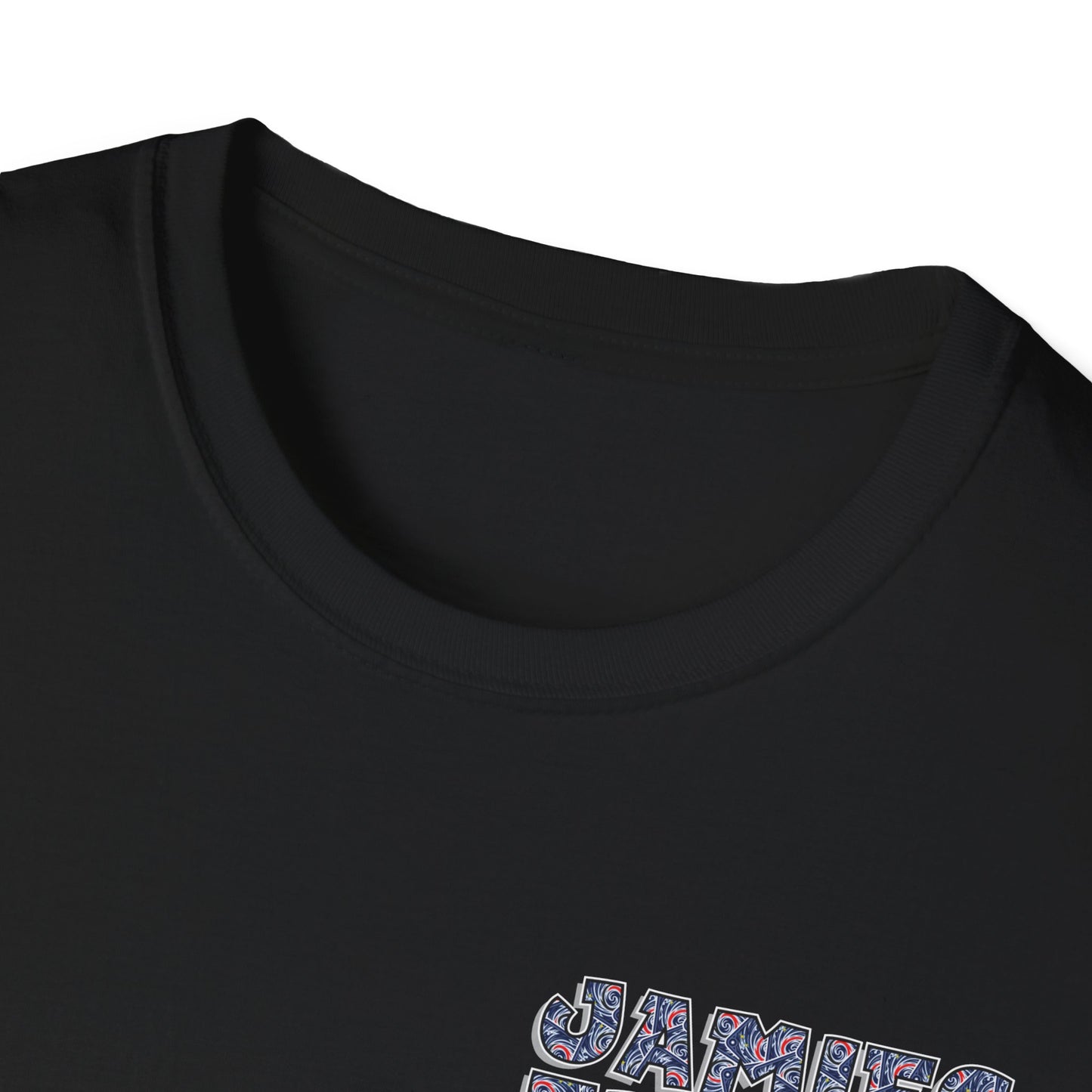 Jamie’s Trading Cards Official Text Pocket Logo Adults Unisex Tee - Jamie's Trading Cards