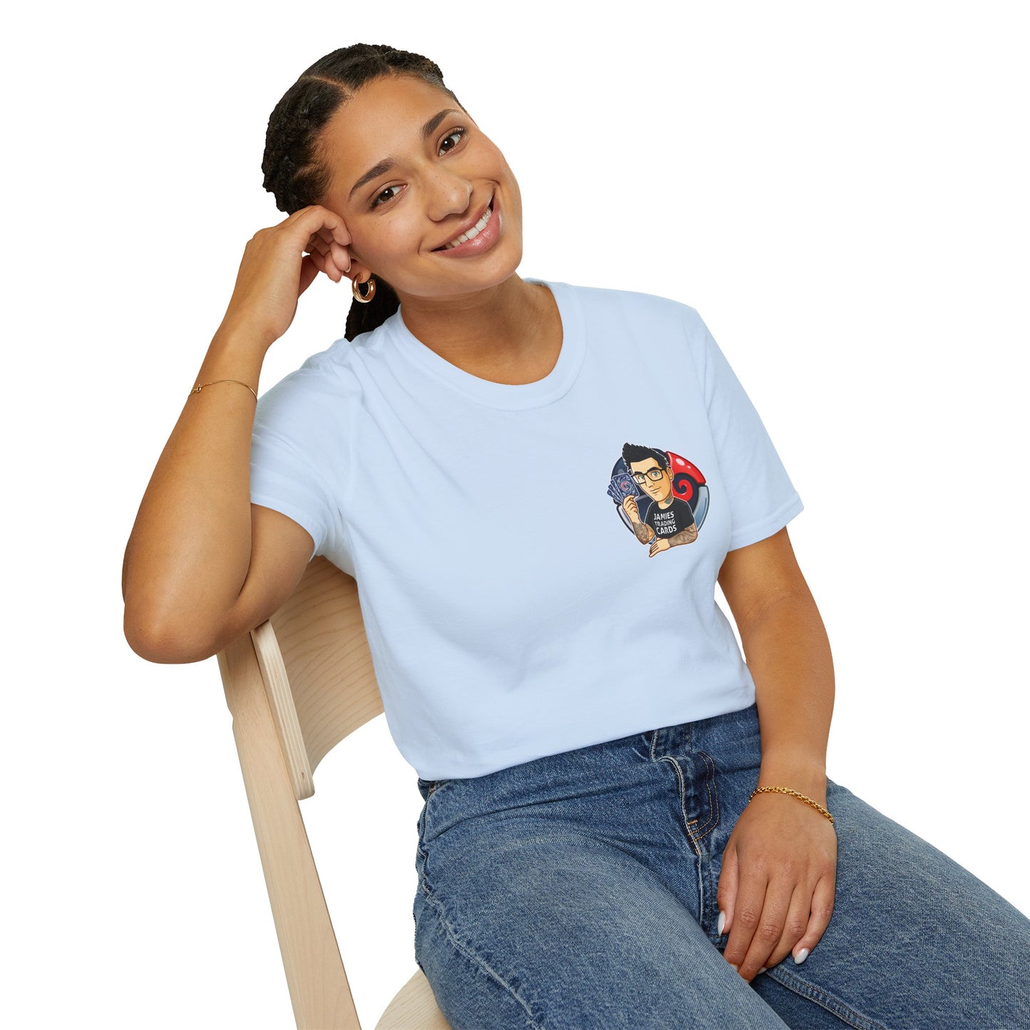 Jamie’s Trading Cards Official Pocket Logo Adults Unisex Tee - Jamie's Trading Cards