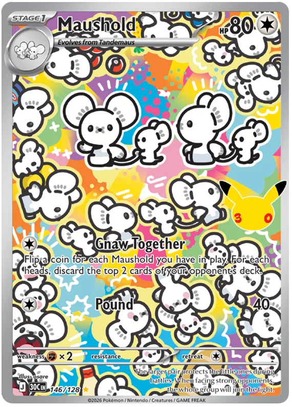 146/128 - Maushold - 30th Celebration - Pokemon TCG