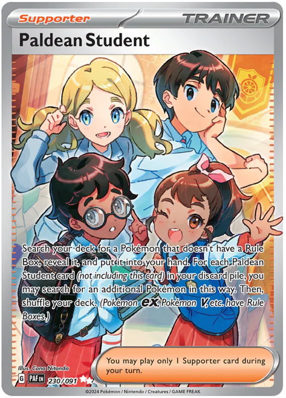 230/091 - Paldean Student Trainer - Paldean Fates - Pokemon TCG