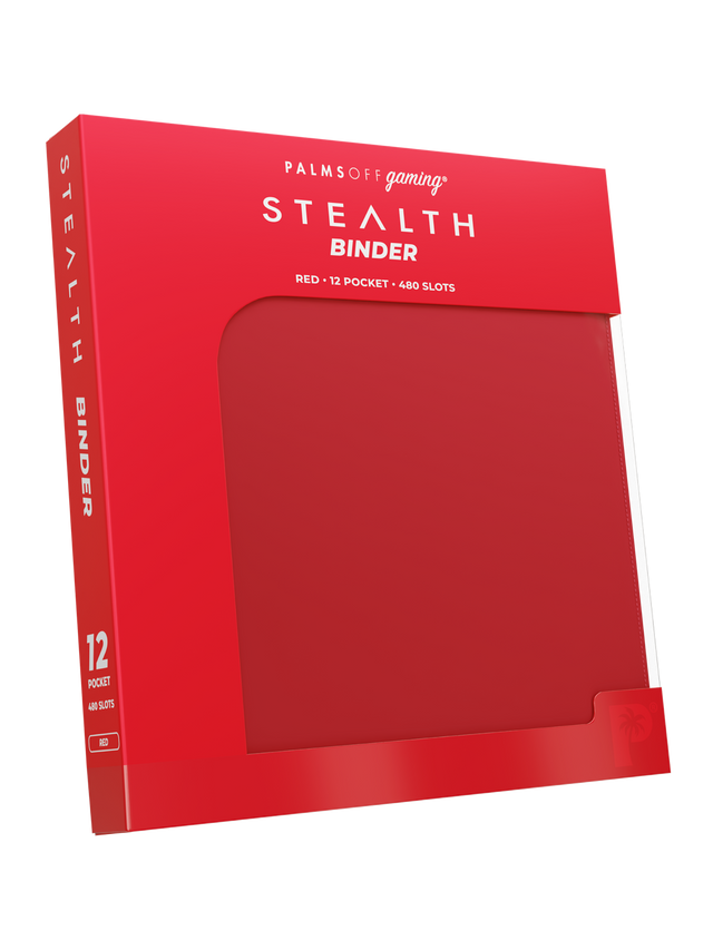 Palms Off Gaming Red Stealth 12 Pocket 480 Slot Zip Binder