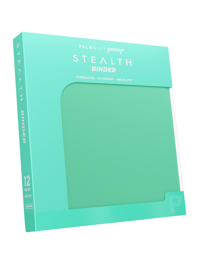 Palms Off Gaming Turquoise Stealth 12 Pocket 480 Slot Zip Binder