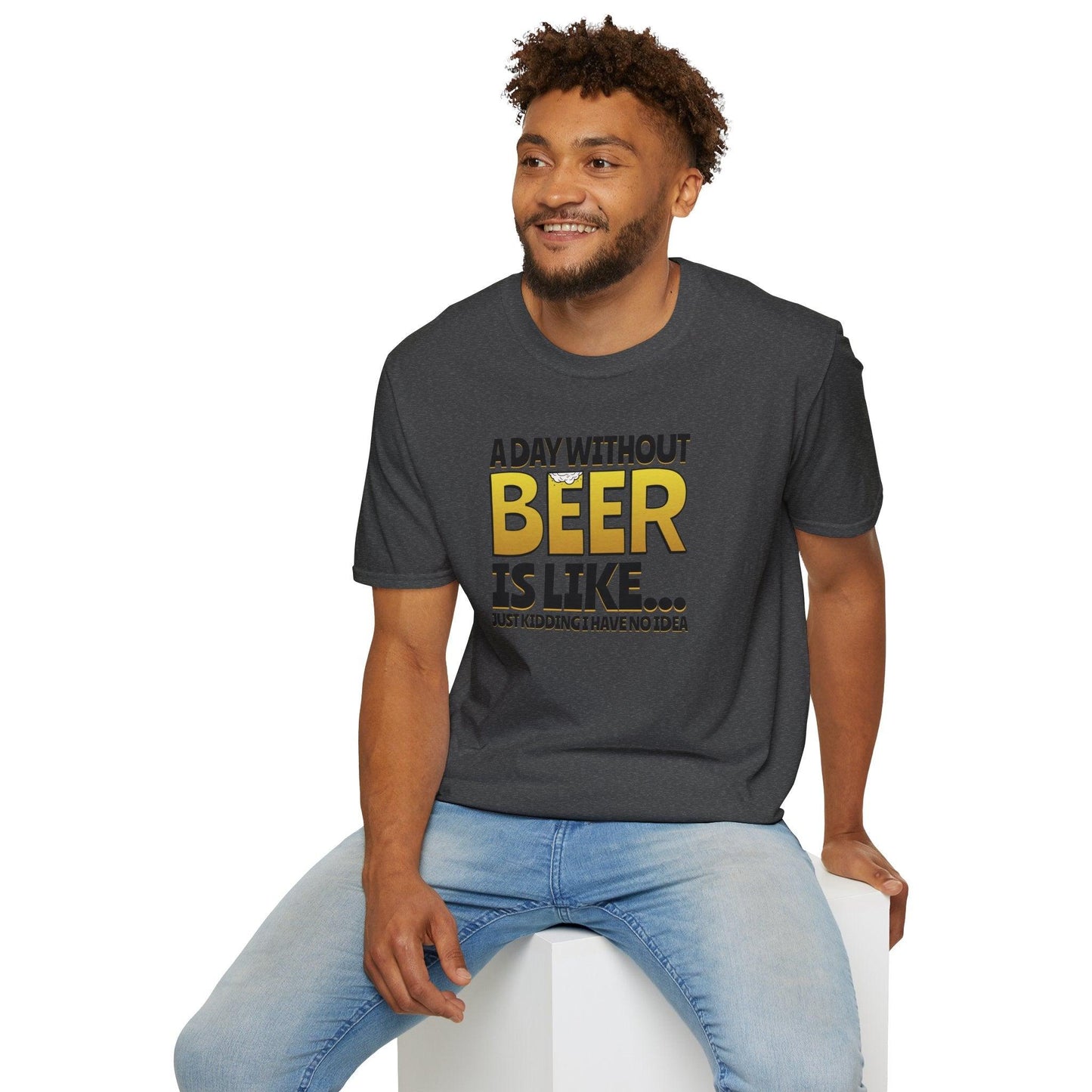 A Day Without Beer Adults Unisex Tee - Jamie's Trading Cards - JamiesTradingCards