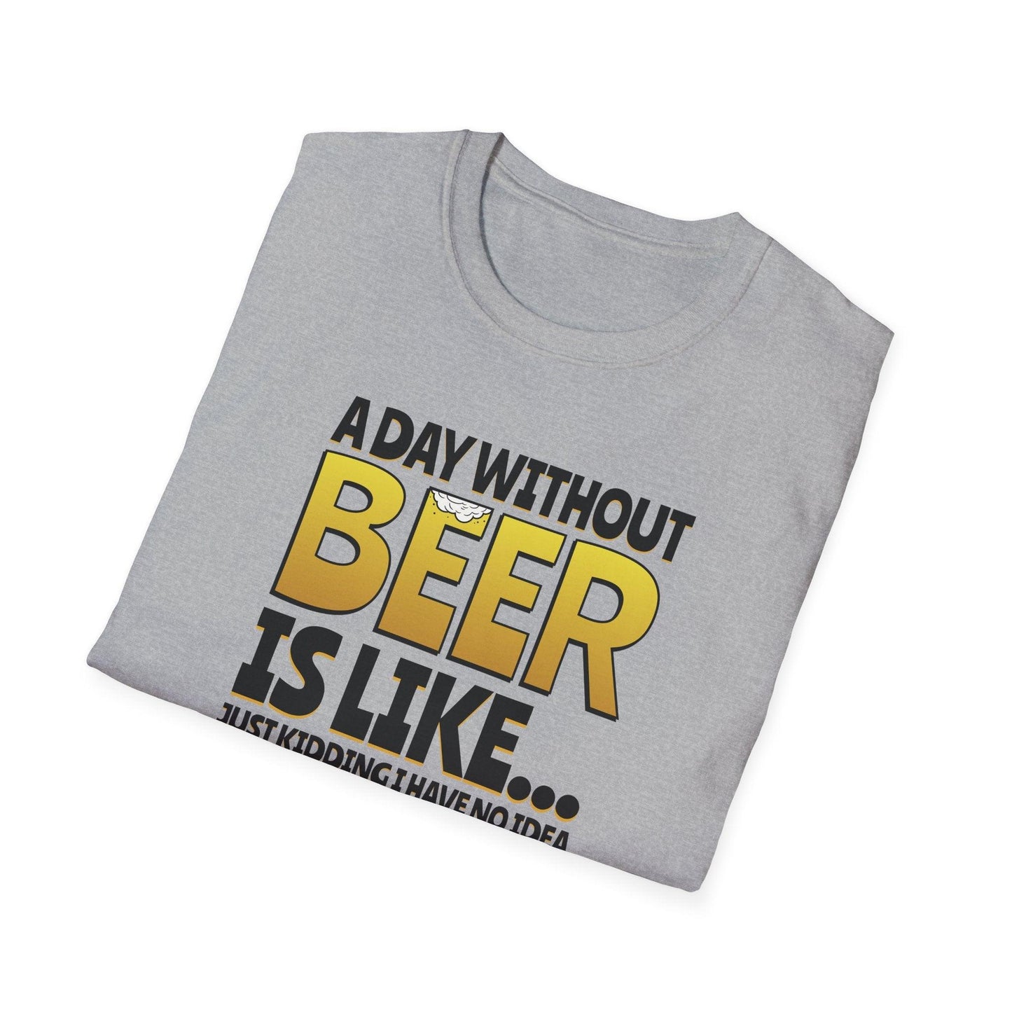 A Day Without Beer Adults Unisex Tee - Jamie's Trading Cards - JamiesTradingCards