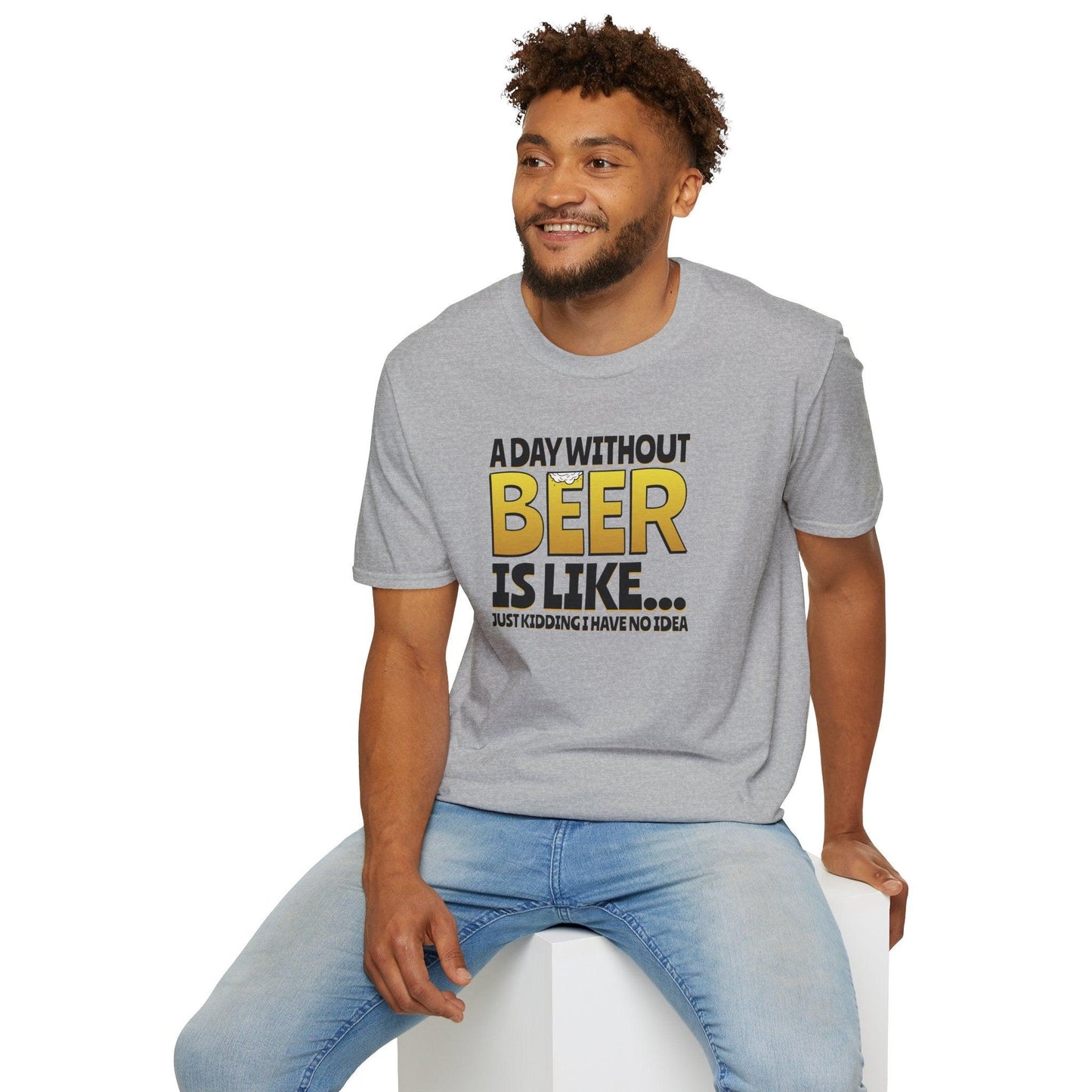 A Day Without Beer Adults Unisex Tee - Jamie's Trading Cards - JamiesTradingCards