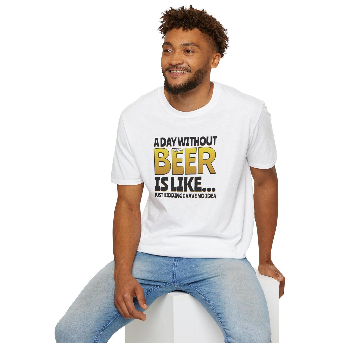 A Day Without Beer Adults Unisex Tee - Jamie's Trading Cards - JamiesTradingCards