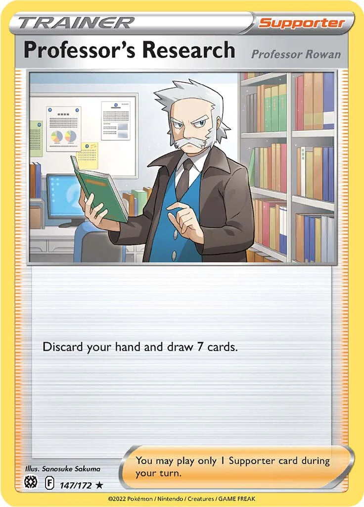 147/172 - Professor's Research Reverse Holo - Brilliant Stars - Pokemon TCG