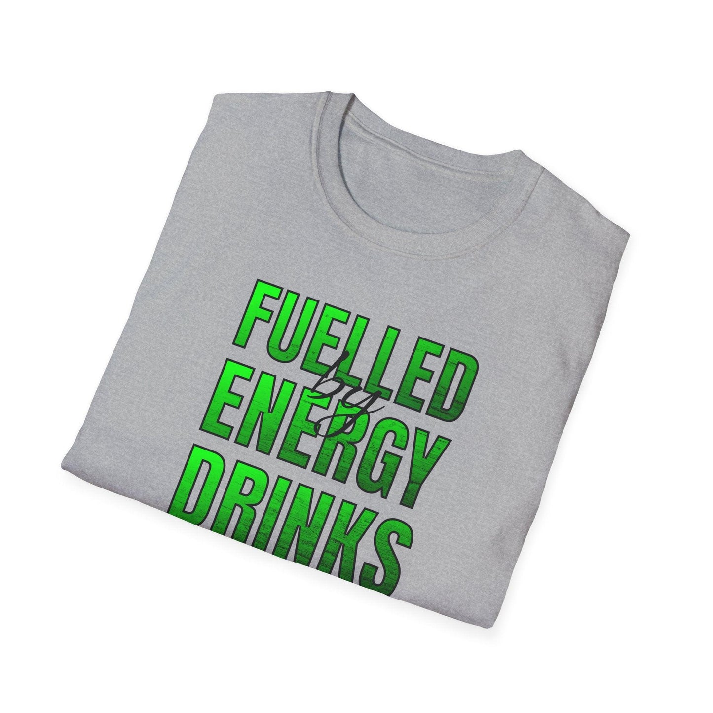 Fuelled By Energy Drinks Adults Unisex Tee - Jamie’s Trading Cards - JamiesTradingCards