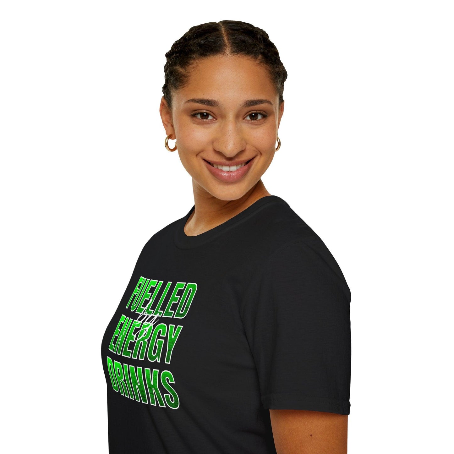 Fuelled By Energy Drinks Adults Unisex Tee - Jamie’s Trading Cards - JamiesTradingCards