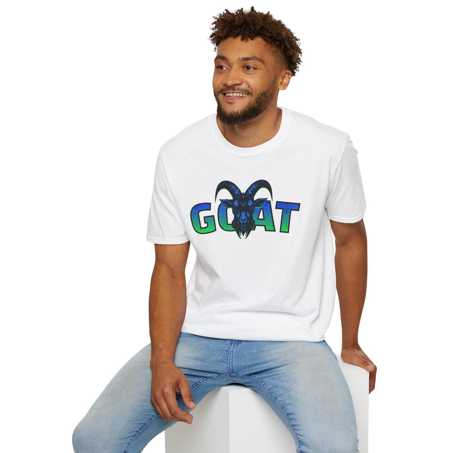 GOAT Green Text Adults Unisex Tee - Jamie's Trading Cards - JamiesTradingCards