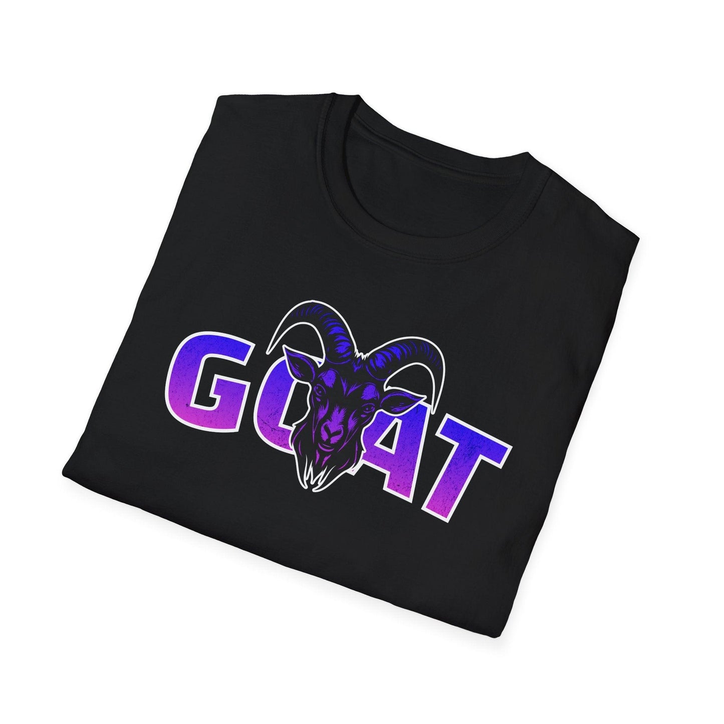GOAT Purple Text Adults Unisex Tee - Jamie's Trading Cards - JamiesTradingCards