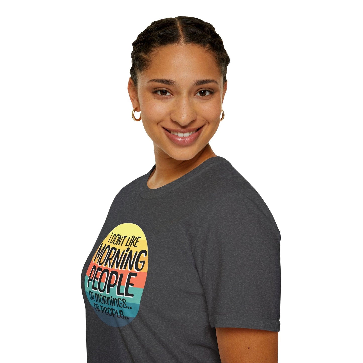 I Don't Like Morning People Adults Unisex Tee - Jamie's Trading Cards - JamiesTradingCards