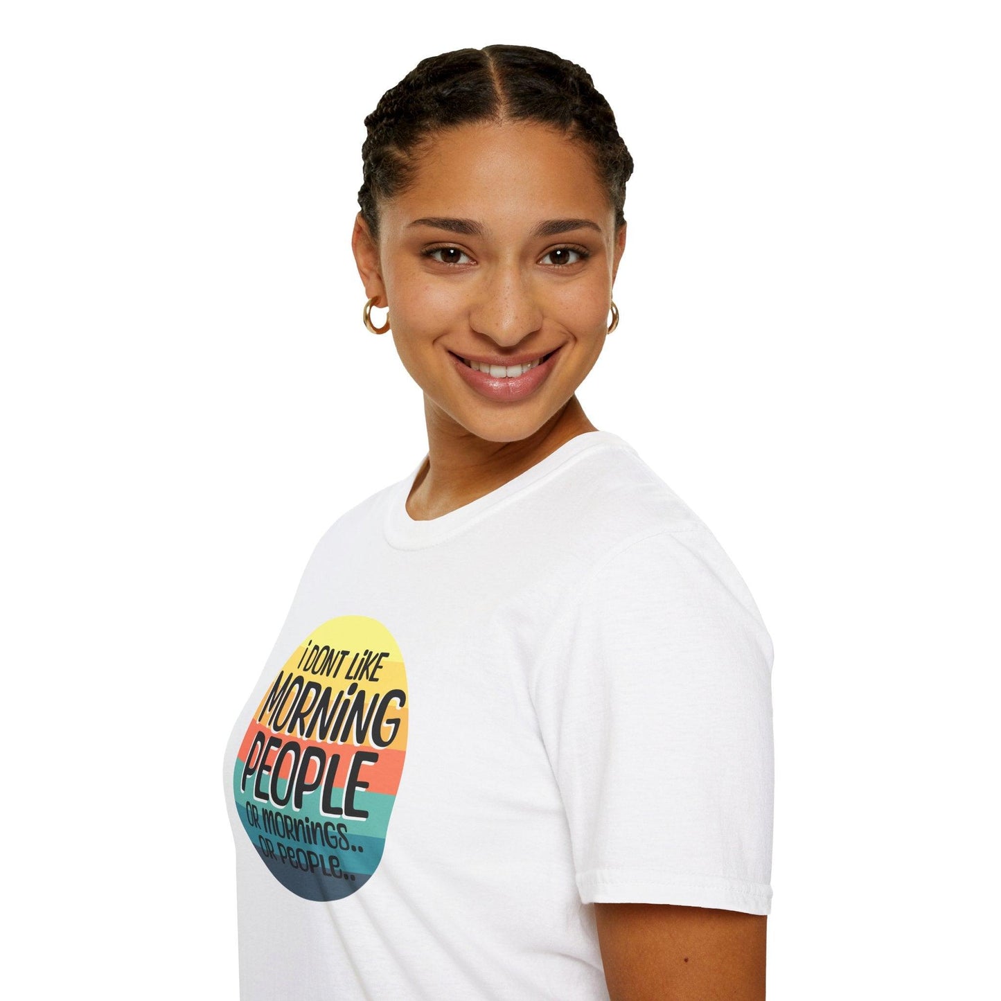 I Don't Like Morning People Adults Unisex Tee - Jamie's Trading Cards - JamiesTradingCards
