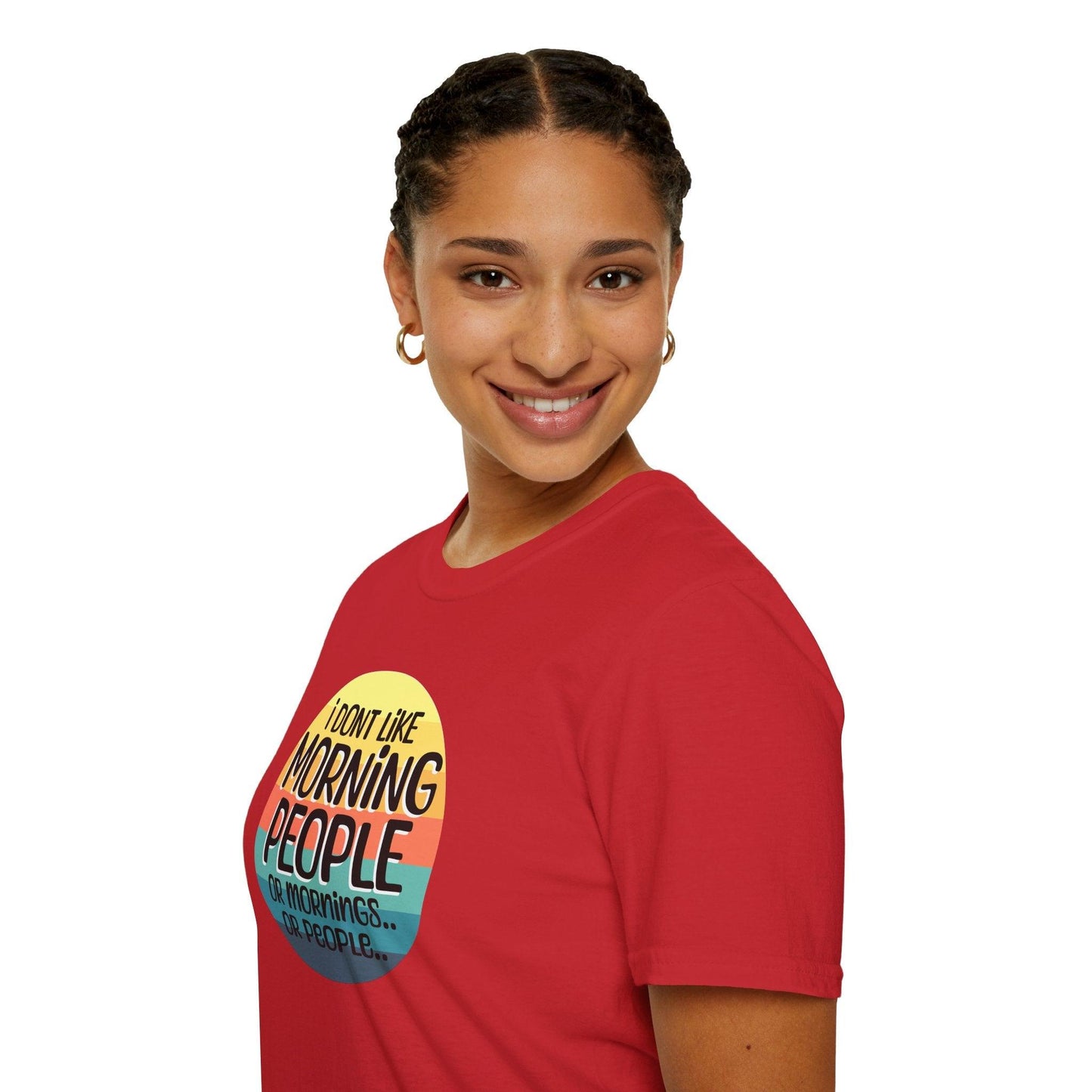 I Don't Like Morning People Adults Unisex Tee - Jamie's Trading Cards - JamiesTradingCards