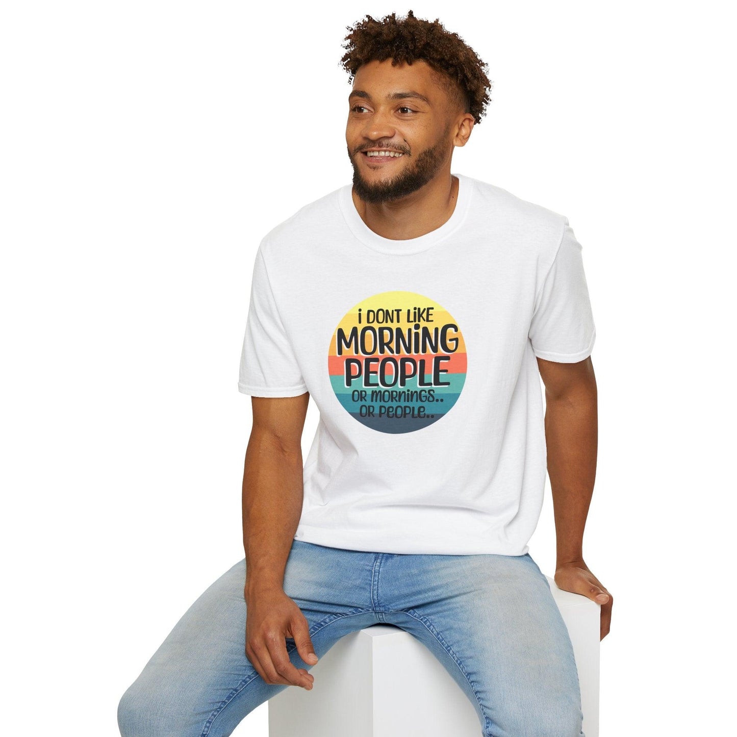 I Don't Like Morning People Adults Unisex Tee - Jamie's Trading Cards - JamiesTradingCards