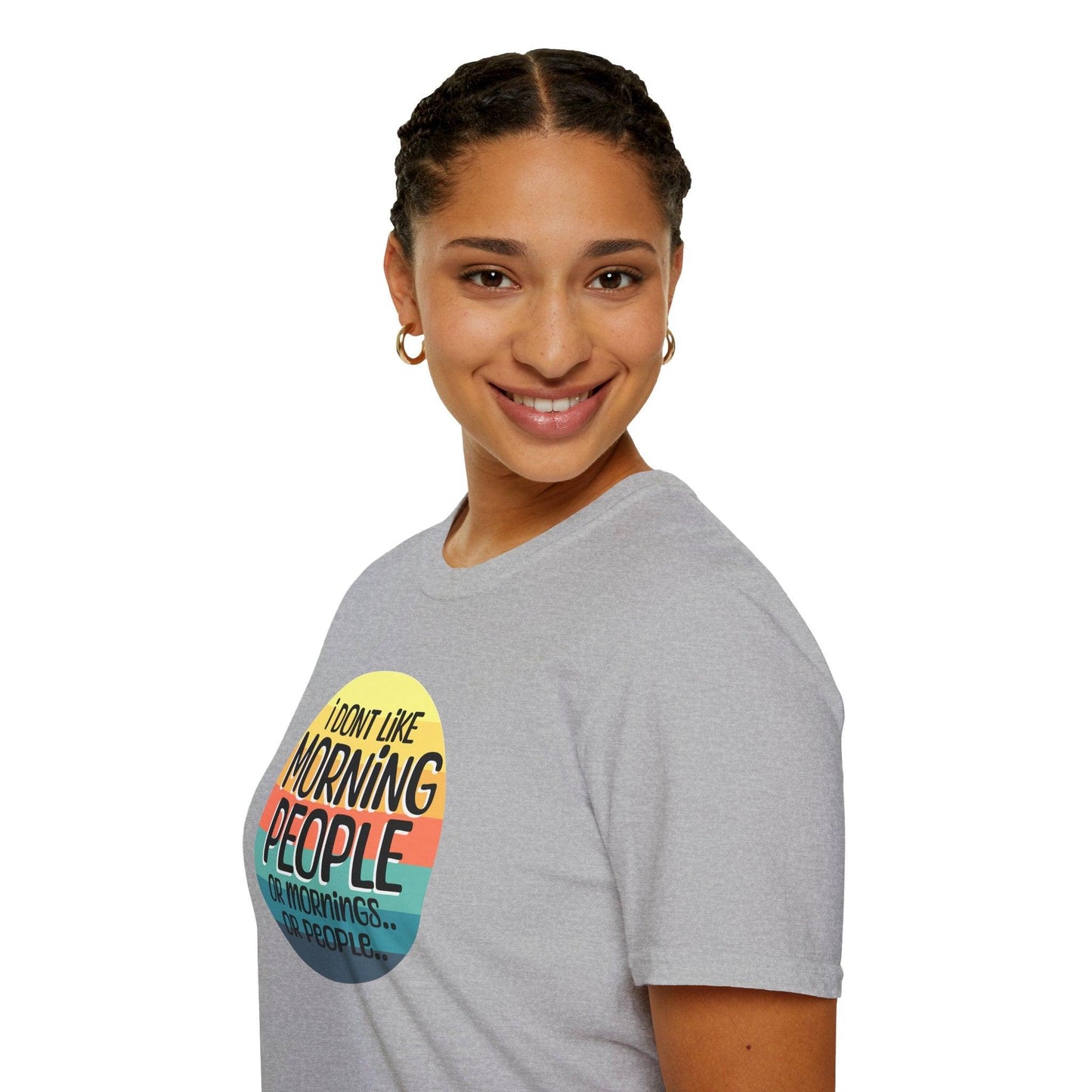 I Don't Like Morning People Adults Unisex Tee - Jamie's Trading Cards - JamiesTradingCards
