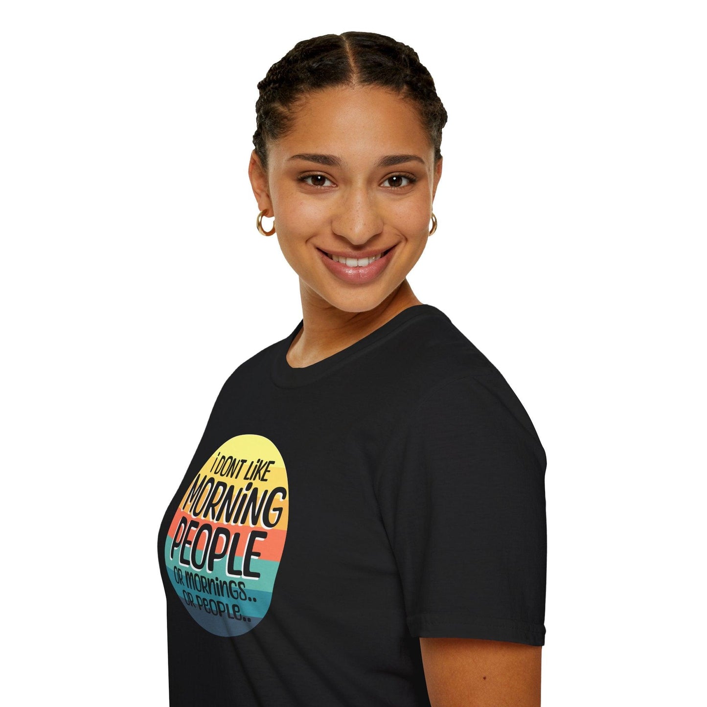 I Don't Like Morning People Adults Unisex Tee - Jamie's Trading Cards - JamiesTradingCards
