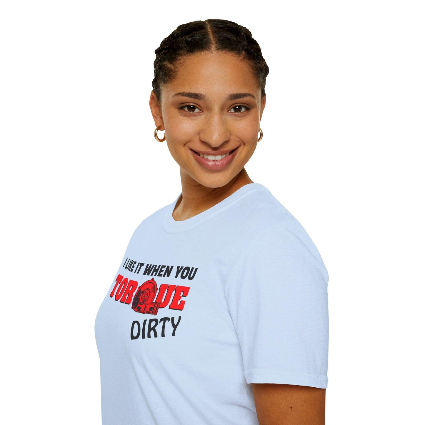 I Like It When You Torque Dirty Red Text Adults Unisex Tee - Jamie's Trading Cards - JamiesTradingCards