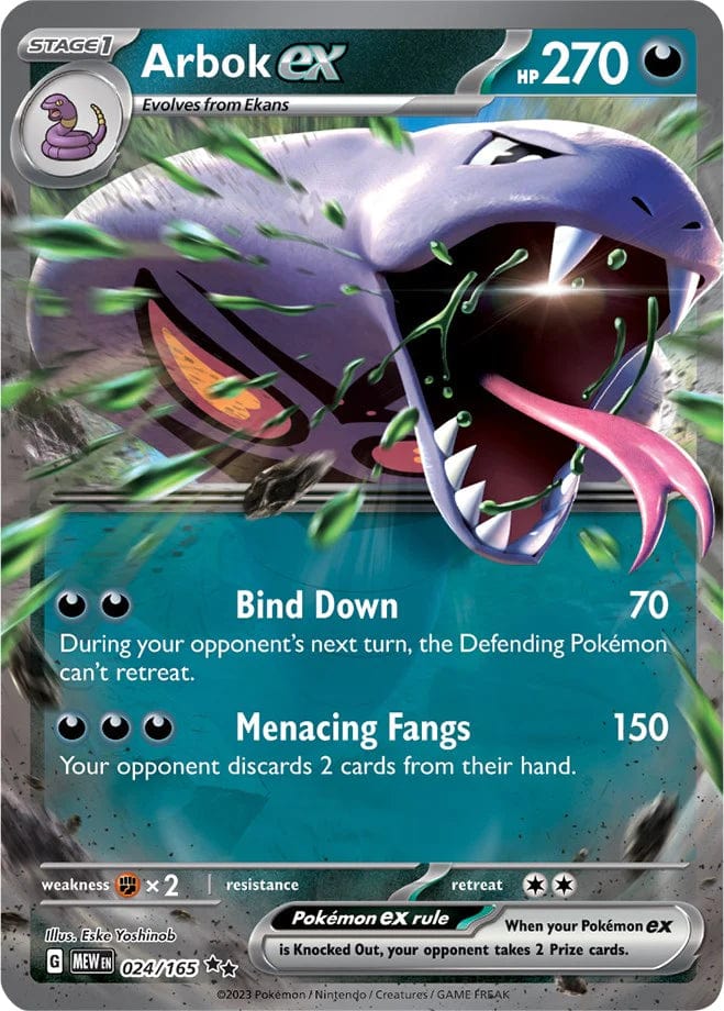 JamiesTradingCards 024/165 - Arbok EX - Scarlet & Violet 151 - Pokemon TCG