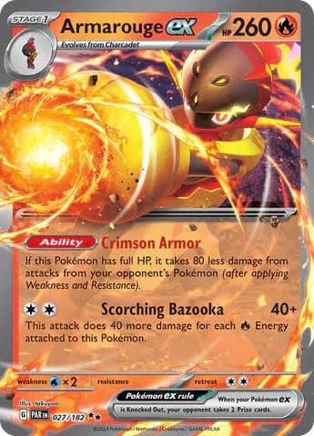 JamiesTradingCards 027/182 - Armarouge EX - Paradox Rift - Pokemon TCG