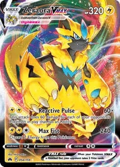 JamiesTradingCards 054/159 - Zeraora Vmax - Crown Zenith - Pokemon TCG