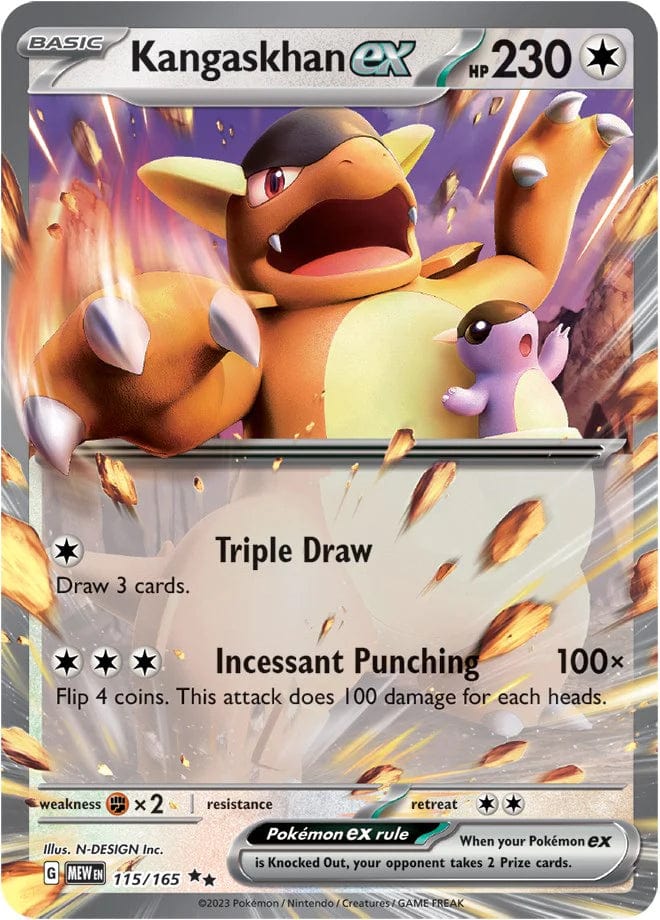 JamiesTradingCards 115/165 - Kangaskhan EX - Scarlet & Violet 151 - Pokemon TCG
