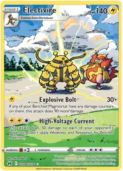 JamiesTradingCards GG08/GG70 - Electivire - Crown Zenith - Pokemon TCG Galarian Gallery